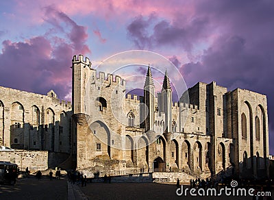 Popes palace, Avignon, France Stock Photo