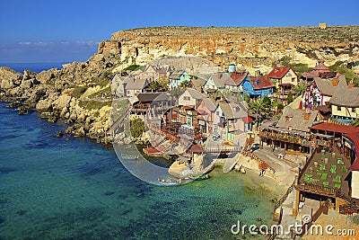 Popeye village, Malta Editorial Stock Photo