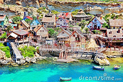 Popeye Village in Malta Stock Photo