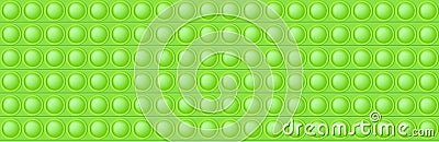 Popit green seamless pattern as a fashionable silicon fidget toy. Addictive anti-stress toy in bright color. Bubble Vector Illustration