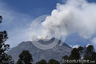 Popocatepetl Volcan near Mexico City Stock Photo