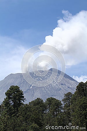 Popocatepetl Volcan near Mexico City Stock Photo