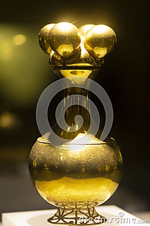 The Poporo Quimbaya Made of Gold Editorial Stock Photo