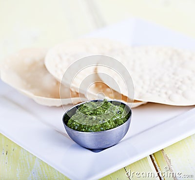 Poppadoms Stock Photo