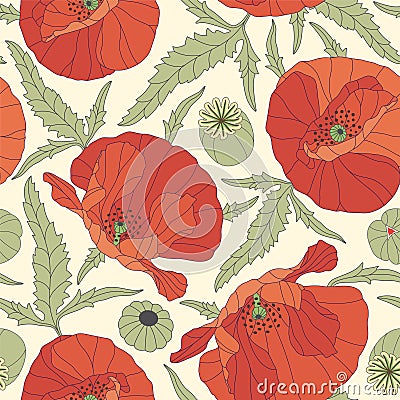 Poppies Vector Illustration