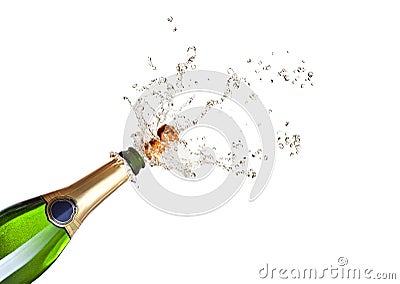 Popping champagne Stock Photo