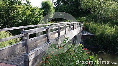 Poppy Bridge, Ouse Valley Park Milton Keynes Stock Photo