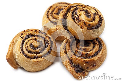 Poppy buns Stock Photo