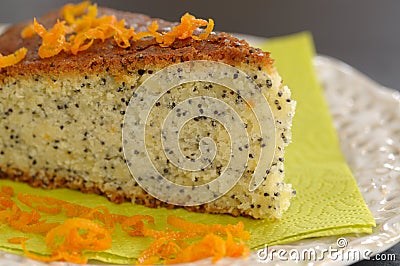 Poppy seed cake Stock Photo