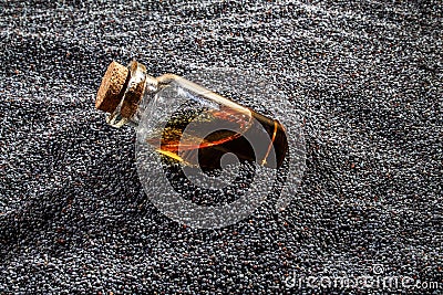 Poppy seed oil Stock Photo