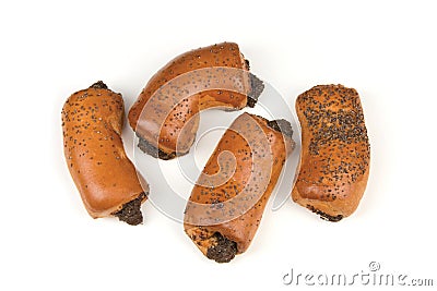 Poppyseed roll Stock Photo