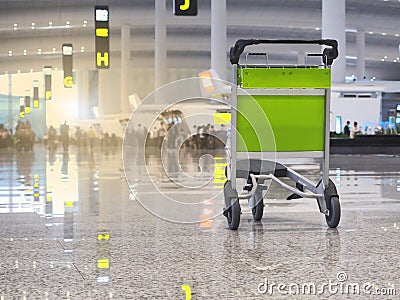Popular airport flights are popular. And there are many people to use the service. This image is blurry. Stock Photo