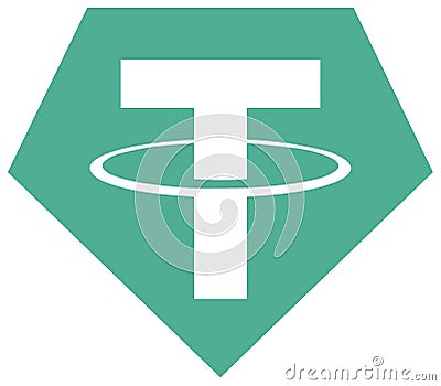 Popular cryptocurrency altcoin icon vector illustration / Tether[USDT Vector Illustration