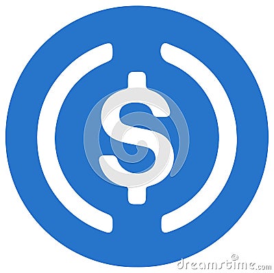 Popular cryptocurrency altcoin icon vector illustration / USD Coin[USDC Vector Illustration