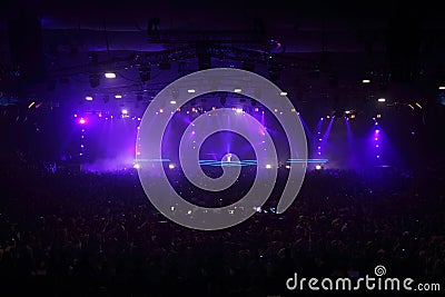 Popular DJ Armin van Buren at grand show Editorial Stock Photo