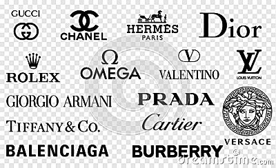 Popular luxury brands Vector Illustration
