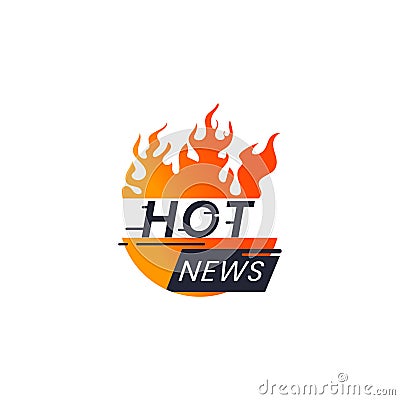 Popular news icon hot news for journalists Vector Illustration