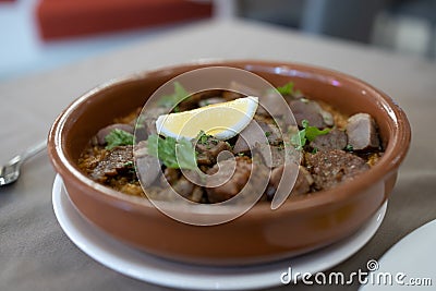 Popular Portugal dish Portuguese octopus rice Stock Photo