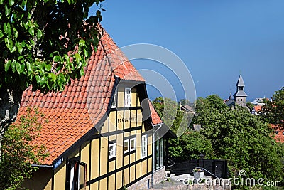 Popular restaurant destination on Bornholm Editorial Stock Photo