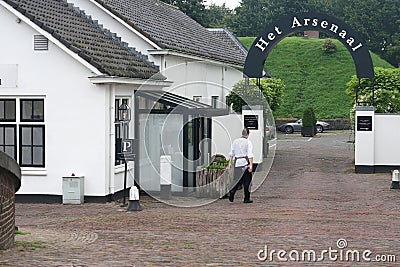 Popular restaurant and wedding location in the fortress city of Naarden (Unesco), Netherlands Editorial Stock Photo