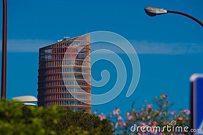 A popular skyscraper, the Seville Tower Editorial Stock Photo