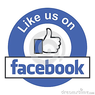 Like us on facebook Vector Illustration