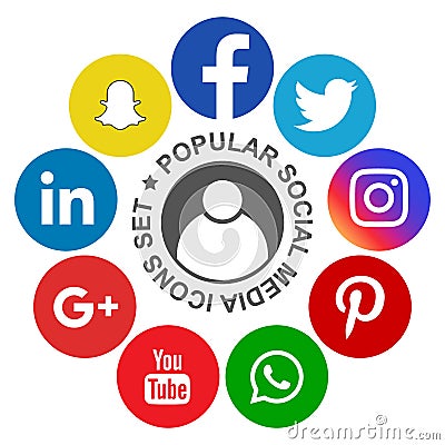 Social media icons Vector Illustration