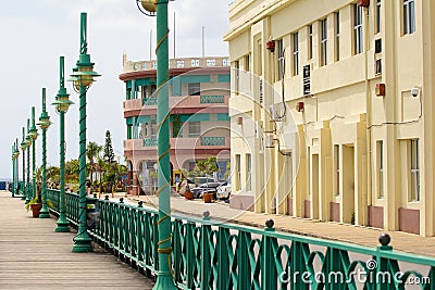 Popular street in Bridgetown Barbados, Caribbean Stock Photo