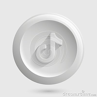 Popular Video Platform Icon. Social Media White 3D Logotype Vector Illustration