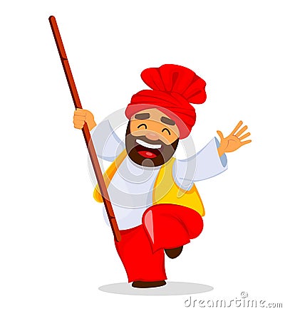 Popular winter Punjabi folk festival Lohri Vector Illustration