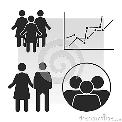 population analytics icon Vector Illustration