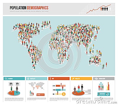 Population demographics Vector Illustration