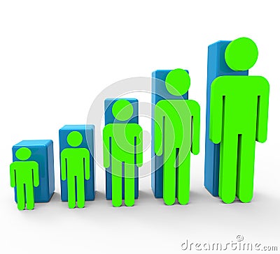 Population Increase Indicates Rising Friends And Togetherness Stock Photo