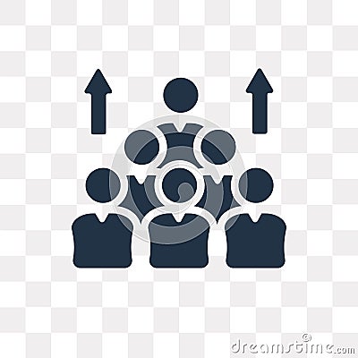 Population vector icon isolated on transparent background, Population transparency concept can be used web and mobile Vector Illustration