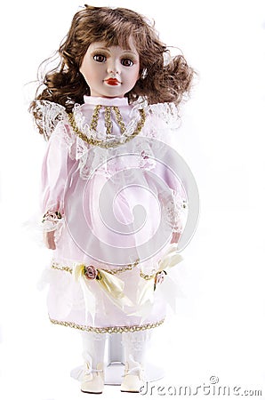 Porcelain baby doll Stock Photo