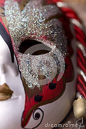 Porcelain carnival mask Stock Photo