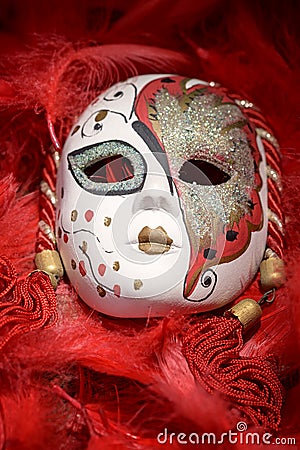 Porcelain carnival mask Stock Photo