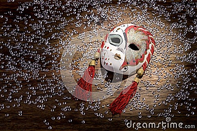 Porcelain carnival mask Stock Photo