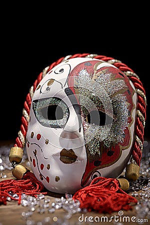 Porcelain carnival mask Stock Photo