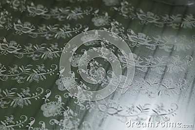 Porcelain decor decorative pattern steel printing matrix Stock Photo