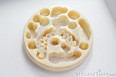 Porcelain disc for CAD/CAM dental machine Stock Photo