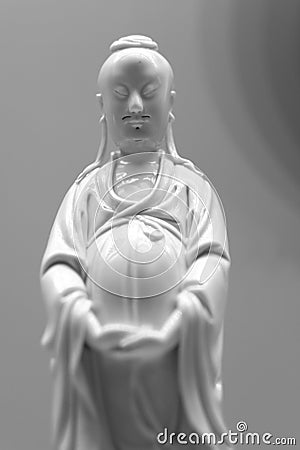 Porcelain figure of the representative of the Chinese nobility Editorial Stock Photo