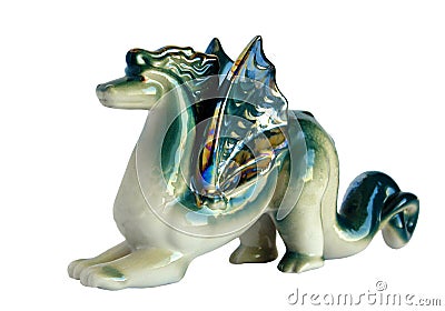 Porcelain figurine of the Dragon Stock Photo