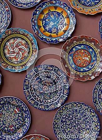Porcelain Plates Stock Photo