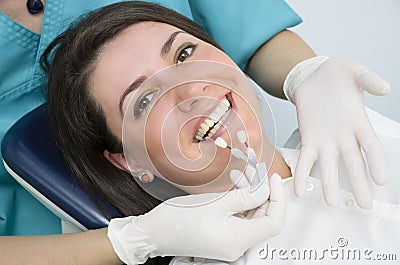 Porcelain Teeth Stock Photo