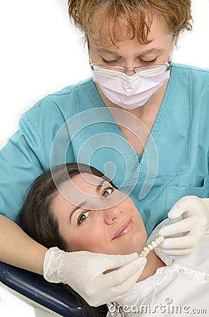 Porcelain Teeth Stock Photo