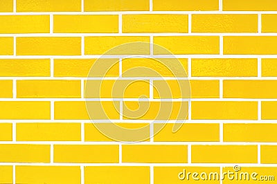 Porcelain Yellow Bricks Pattern for Background Stock Photo