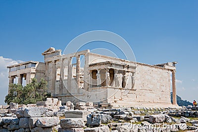 The Porch of the Caryatids Stock Photo