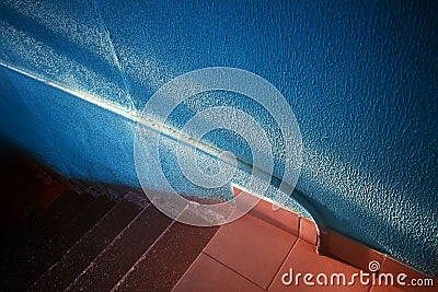 Porch upstairs in Russian poor living flats Stock Photo