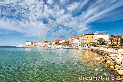 Porec town and harbor on Adriatic sea in Croatia. Stock Photo
